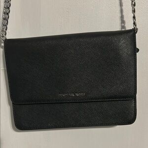 Michael Kors Black Leather Crossbody Bag